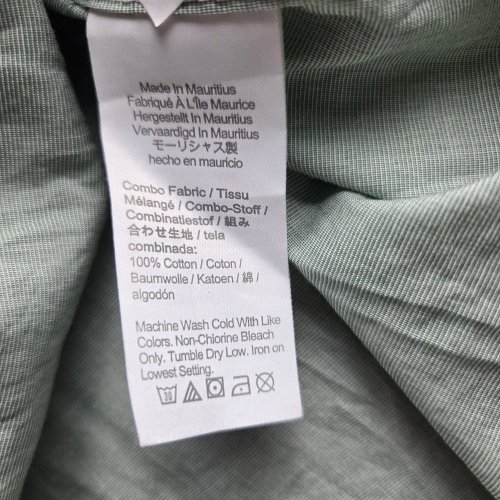 NWT J Crew Secret Wash Classic Fit Green Cotton Poplin Oxford Shirt Mens XL